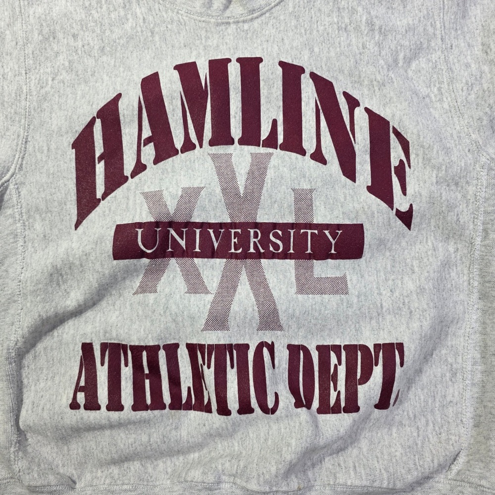 Vintage Hamline University Athletic Dept Sweatshirt Mens Size Medium Grey - Picture 4 of 7